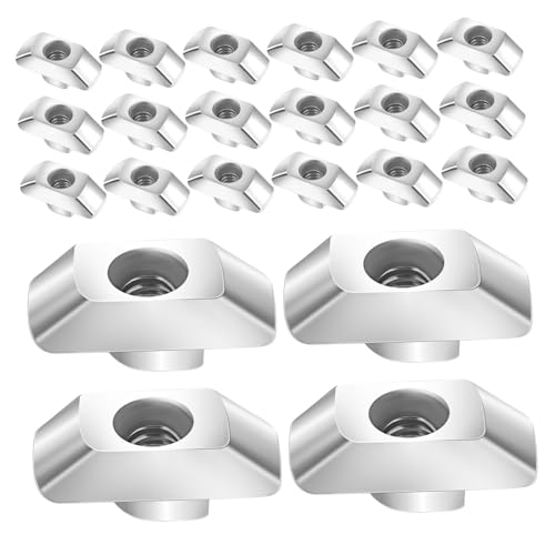 Zerodeko 30pcs Slot Nuts Stainless Steel Nuts for Aluminum Profile Heavy Duty Threaded t Shaped Industrial Hardware