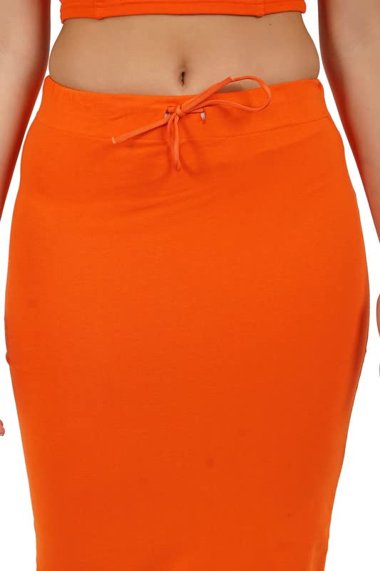 Image of Lycra Blend Cotton Saree Shapewear Petticoat for Women and Girls, Skirts Shapewear Dress for Saree