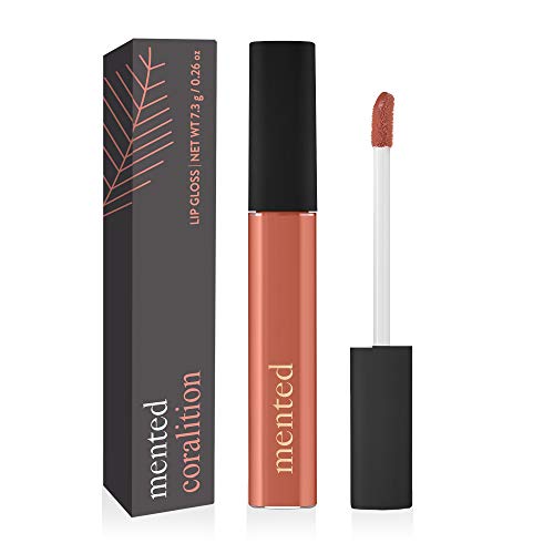 Coral Peach Lip Gloss Shade, Coralition, Vegan, Paraben-Free, Cruelty-Free - Mented Cosmetics