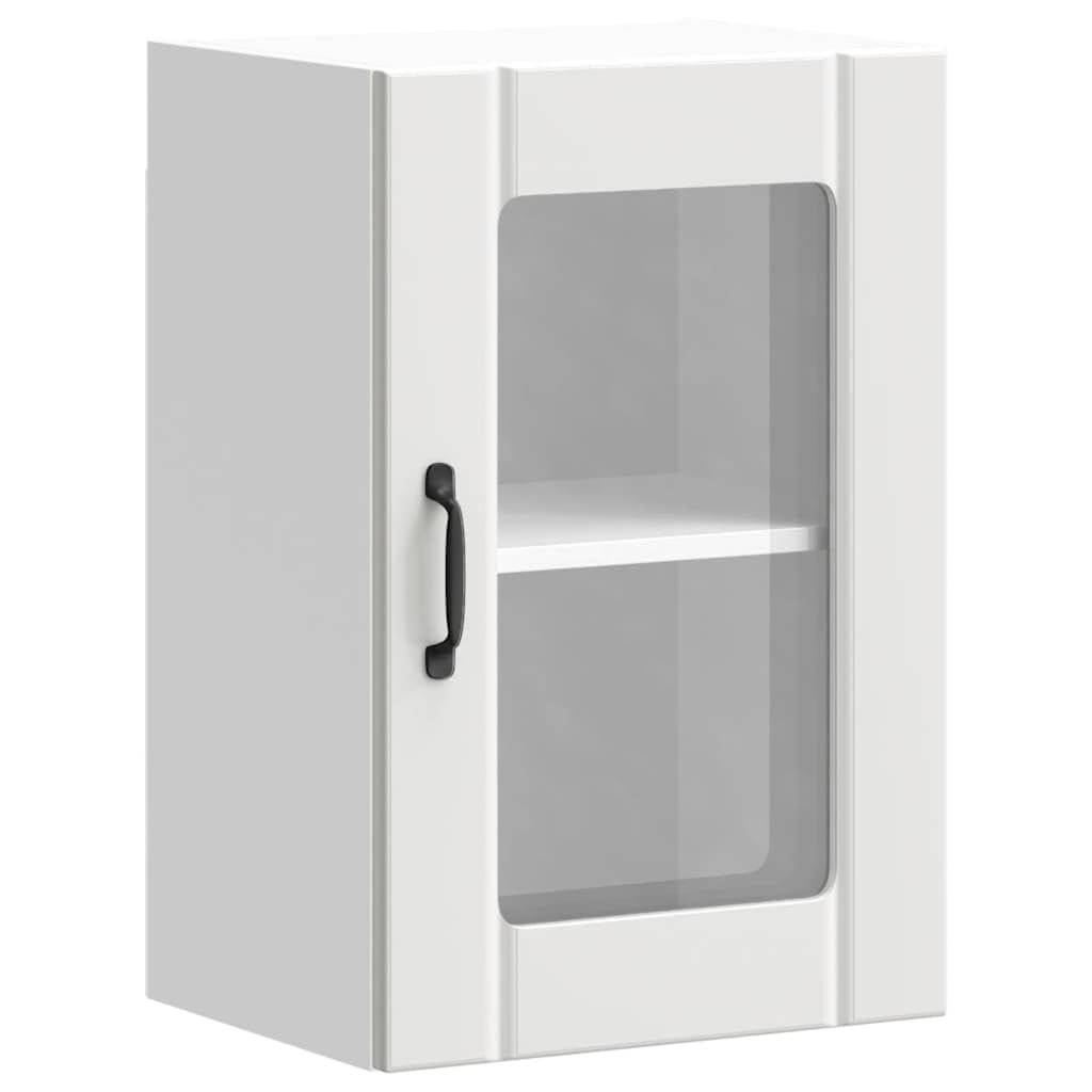 vidaXL Küchen-Hängeschrank Lucca Weiß mit Glastür – Wandschrank