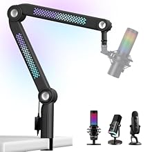 COLOURFUL LIGHTING - Both arms of this microphone stand are fitted with lights, enabling you to freely configure single - colour, gradient and other lighting effects via the software, effortlessly creating an immersive e - sports ambience. INTELLIGEN...