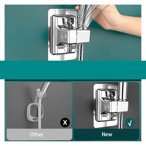 Support de pommeau de douche mural universel silver pour paroi - 5