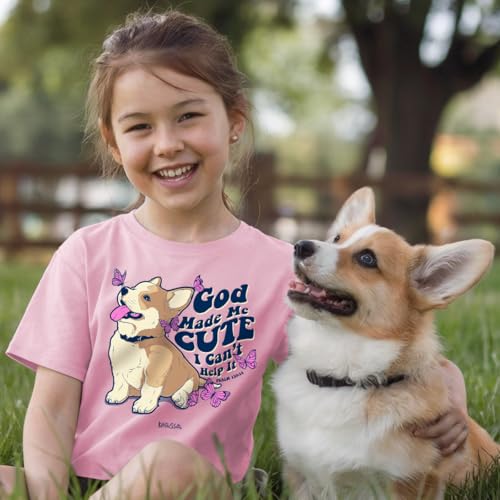 God Made Me Cute I Can't Help It Psalm 139:14 Pink Cotton Children's T-Shirt4