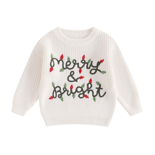 Image of Infant Newborn Baby Christmas Sweater Cute Candy Cane Warm Knitted Sweater Top Toddler Fall Winter Clothes