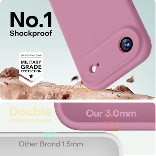 Image of LOVE 3000 Designed for iPhone Air Case, Premium Silicone [Compatible with Magsafe][Soft Anti-Scratch Microfiber Lining] Shockproof Protective Phone Case for Men Women 6.5 inch, Lavender Purple