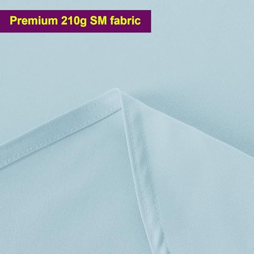 Image of Obstal Dusty Blue Rectangle Table Cloth, 60x120 Inch | Heavy Duty Water Resistance Polyester Tablecloth, Decorative Fabric Table Cover for Outdoor and Indoor Use