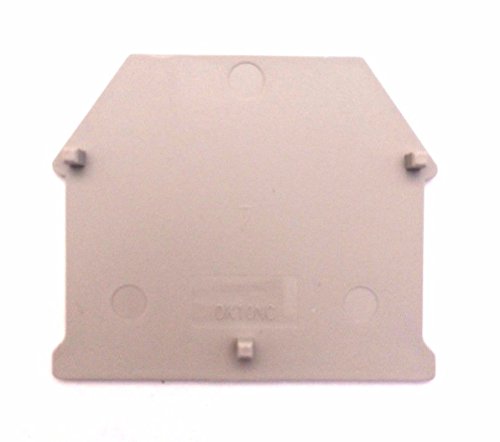 International Connector Dinkle Dk10Nc Din Rail Terminal Block End Cover para Dk10N, Pacote com 50