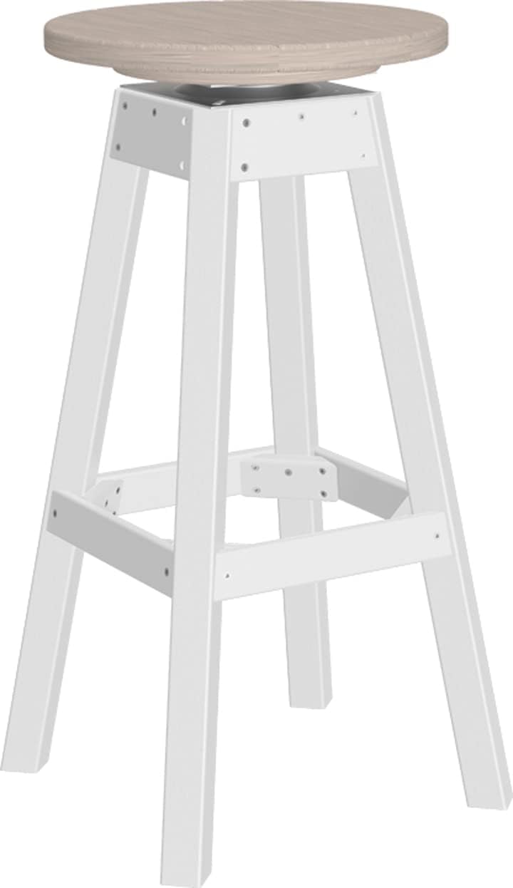 LuxCraft Poly Outdoor Bar Stool (Chestnut Brown)