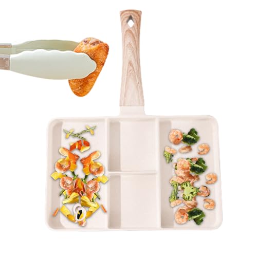 Generico Olla Para El Desayuno | Sartén Antiadherente De Agujeros Con Mango De Madera, Revestimiento Inn Piedra Médica Para Una Cocción, Sartén De Aluminio Al Calor Uniforme Peer Huevos, Bacon, Hambur