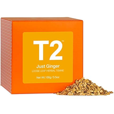 T2 Tea - Just Ginger, Ginger Tea, Loose Leaf Herbal Tea in Gift Cube, 100g, 3.5oz Cover
