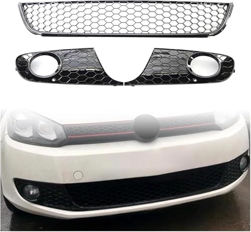 Grille de phare antibrouillard finition nid d'abeille calandre Golf 6