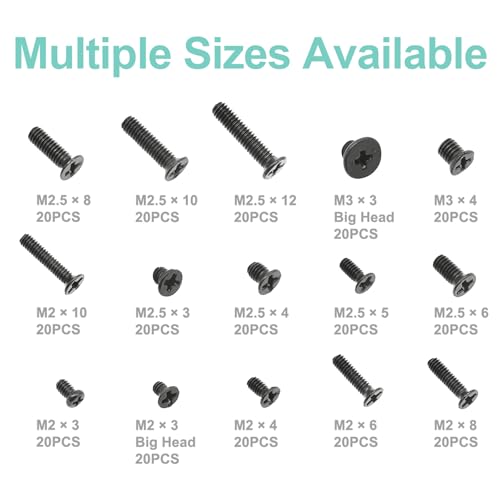 Image of JianFeng 300Pcs Laptop Notebook Computer Screws Replacement Kit for Lenovo Toshiba Gateway Samsung HP IBM Dell Sony Acer Asus | Suitable for Lenovo Toshiba Gateway Samsung HP IBM Dell Sony Acer Asus SSD Hard Disk SATA
