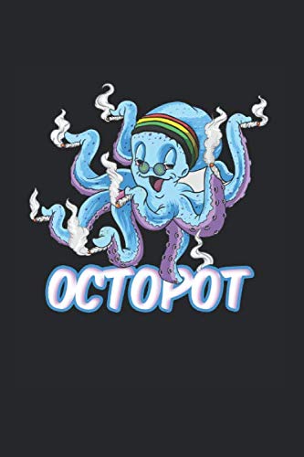 Independently published Octopot pulpo conjunta Libreta: cáñamo Cuaderno Punteado A5 Bloc de notas y conductos Journal Cuaderno de bocetos Regalo fumador Folleto con páginas punteadas
