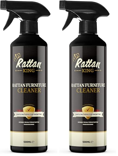 Image of Rattan King - Rattan Furniture Cleaner Spray | Remove Grease and Grime, Powerful Stain Remover - 500ml (Pack of 2)