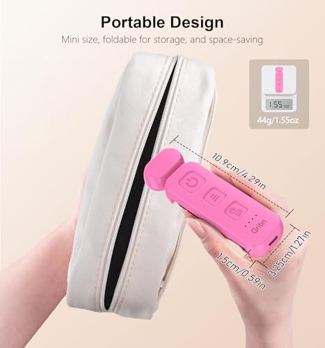 Image of Gritin Reading Light,Book Light for Reading in Bed-Eye Caring 3 Colors, 5-Level Dimmable Brightness,Long Lasting, Compact Size Rechargeable Clip on Book Reading Light for Book Lovers-Rose | Eye Caring 3 Colors, 5 Brightness & Stepless Dimming, Long Lasting up to 80hrs, Portable Mini Reading Lamp-Rose
