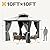 DWVO 10x10ft Gazebo Hardtop Double Roof Polycarbonate Canopy Outdoor with Netting and Shaded Curtains, Aluminum Frame Garden Tent for Patio, Backyard, Deck and Lawns, Gray