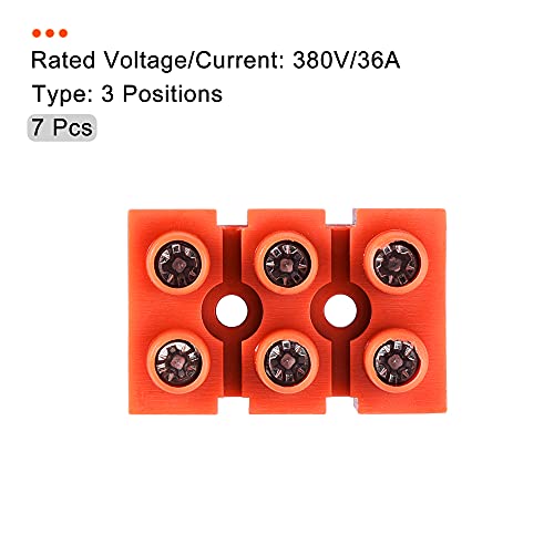 Borne à vis double rangée MECCANIXITY 600V 36A à 3 positions pour circuits électriques - 3