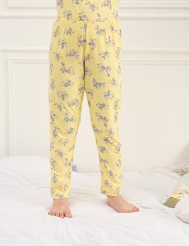 Image of Amazon Brand - Symbol Girls 100% Cotton Night Suit Set |Half Sleeves T-Shirt & Pajama Set | Age 2-14 Years