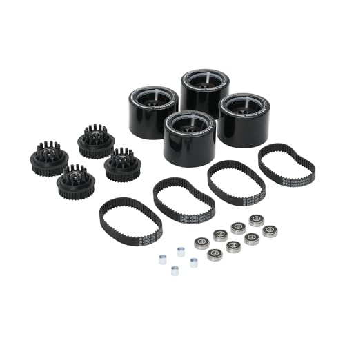 EXWAY 90mm Street Wheels (Black, Atlas Pro 4WD Combo)