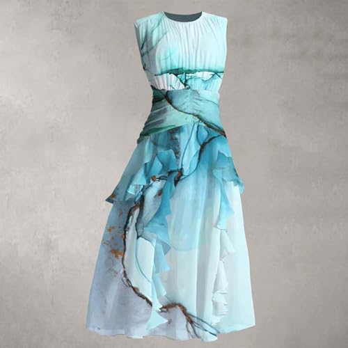 Robe d'invitée de mariage fluide sans manches pour silhouette légère - 2