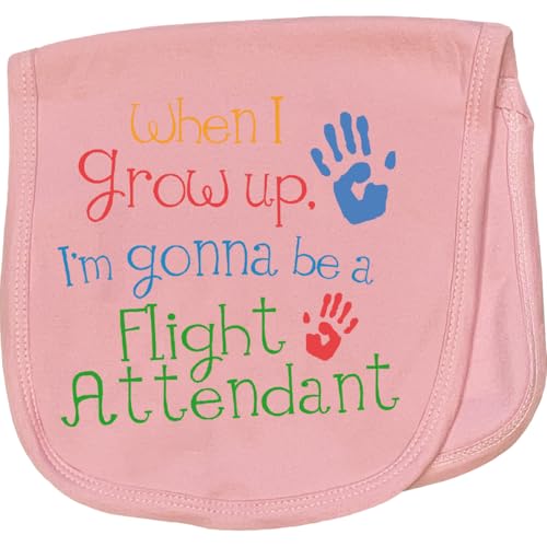 inktastic Flight Attendant Future Baby Burp Cloth Pink 13efb