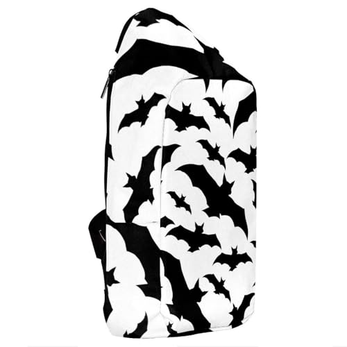 Sac à dos à bandoulière noir et multicolore avec imprimé graphique - 4