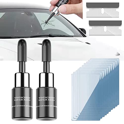 Ylahdent Glass Repair Fluid, Windshield Repair Kit, Windshield Crack Repair Kit, Windscreen Repair Resin, Glass Corrector Set, Glass Corrector Windshield, Car Cracked Glass Repair Kit