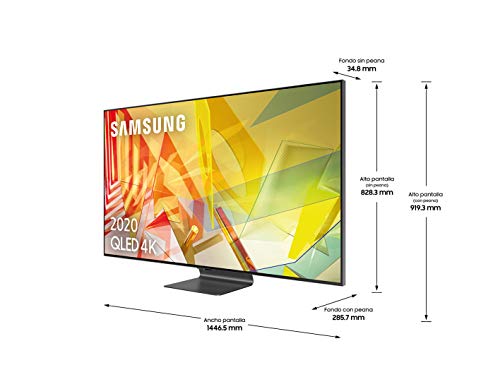 SAMSUNG QLED 4K 2020 65Q95T – Smart TV de 65″ con Resolución 4K UHD, Direct Full Array Elite HDR 2000, Inteligencia Artificial 4K, Multi View, OTS, Premium One Remote y Asistentes de Voz Integrados