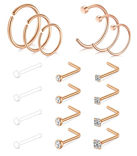 TOKRING Surgical Steel Nose Piercing Jewelry Set - Clip Coupon