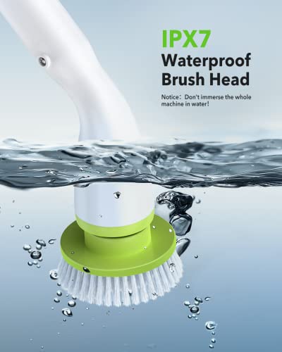 Electric Spin Scrubber Metmoon Shower Cleaning Brush, Power Scrubber For Cleaning Bathroom Bathtub Grout With 4 Brush Heads And Extension Arm #TOP4
