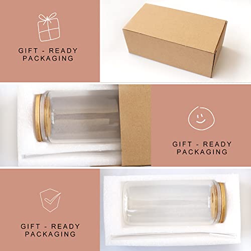Frerdui Birthday Gifts for Mom, Mothers Day Gifts from Daughter Son Kids, Best Mom Ever Mama 18oz Glass Cup Coffee Water Bottle with Bamboo Lid and Straw, Gift for Mom Women, Christmas Gift for Mommy by Frerdui - Used condition - Image 7