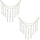 QINGLANG 2 piezas de eucalipto para decoración de pared de eucalipto artificial para colgar en la pared, cuentas de madera realistas, guirnalda de eucalipto para decoración de baño, dormitorio, sala