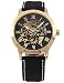 Vavna Fashion Geneva Platinum Who Cares Im Late Anyways Leather Watch Black / Silver