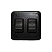 American Technology Components Double SPST On-Off Switch with Bezel, 12-Volt, for RV, Trailer, Camper (Black)