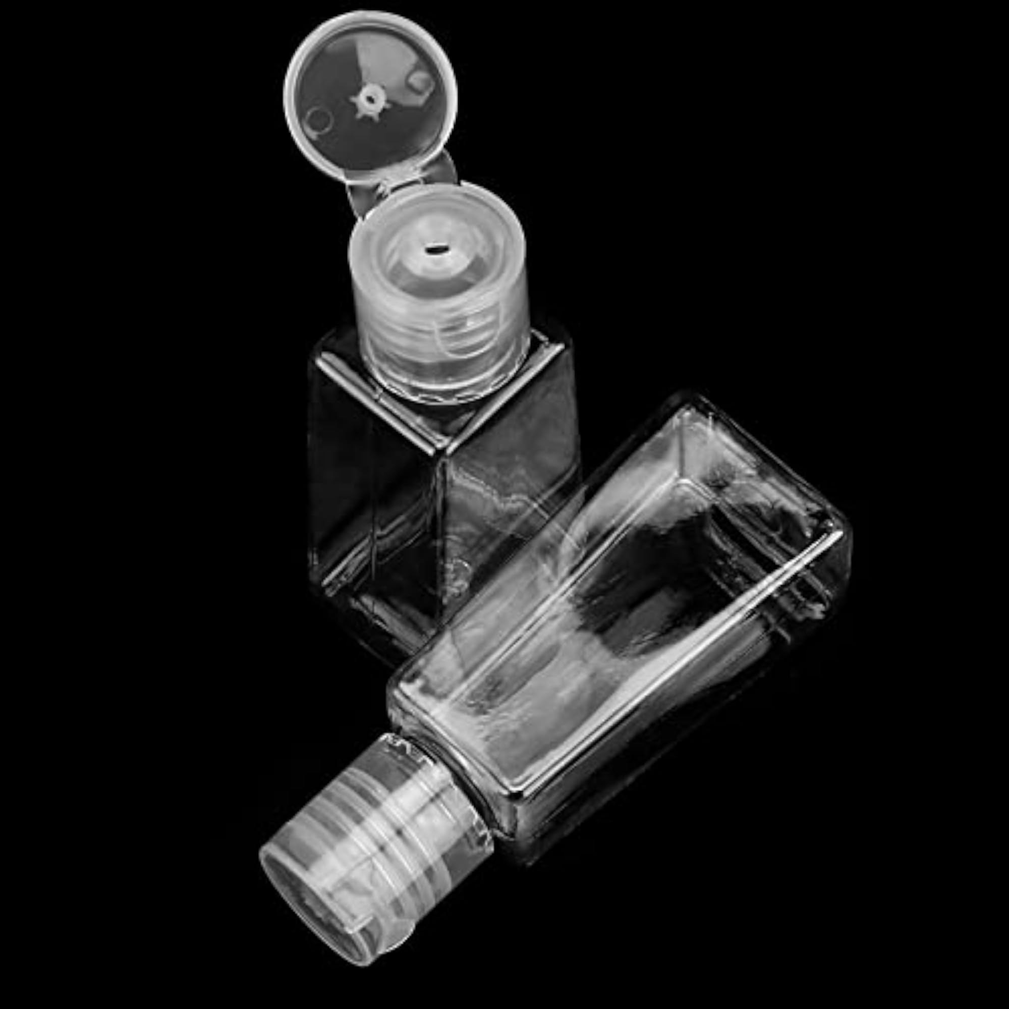 120 Pieces 1oz Clear Plastic Empty Bottles with Flip Cap