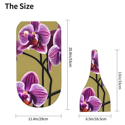 Beautiful Orchids Print Newborn Swaddle Blanket with Beanie Set, Soft Baby Sleep Sack Receiving Wraps, for Boy Girl4