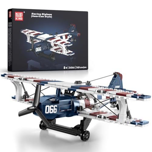 Mould King 24066 Rennflugzeug Modell Baustein-Set für Kinder Flugzeug Baustein zum Bauen und Ausstellen 540 PCS Spielzeug Geschenk für Jungen und Mädchen ab 8 Jahren