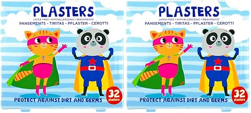 Super Poderes Apósitos/Para Niños/Sin Látex/Hipoalergénicos/Lavables/Paquete de 4 x 16 unidades/Modelos Surtidos