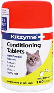Kitzyme | Conditioning Tablets for Cats & Kittens | Promotes Health & Vitatlity, Supports Immune System (100 Tablets)