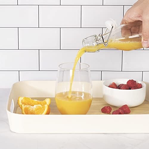 Clip Top Preserve Bottles - 250ml Set of 6 | Airtight Glass Cruet Dispenser Bottles | Ideal for Home Brewing | Vintage Style Vacuum Clip Seal | M&W
