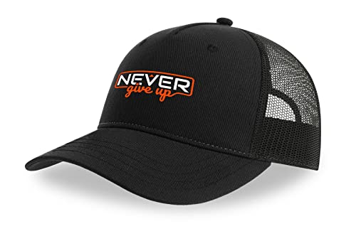 Casquette de camionneur anti-transpiration Never Give Up Life en coton