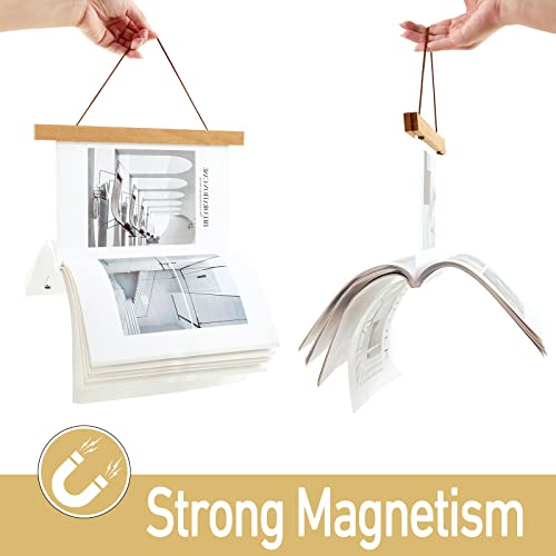 16X24 Poster Frame Magnetic Poster Hanger Frame, Wooden Magnet Posters Hangers Frames 16X20 16X22 Picture Canvas Artwork Hanger Print Dowel Scroll Hangers Wall Hanging Wooden Frame, 16 Inch, Pine Wood #TOP3