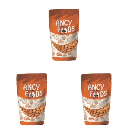 Image of Ancy Foods Dried Fruits Nuts And Seeds (Gurbandi Almonds, 250g) (Pack of 3)