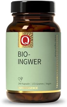 Quintessence Bio Ingwer Kapseln hochdosiert, 240 x Kapseln 600mg ...