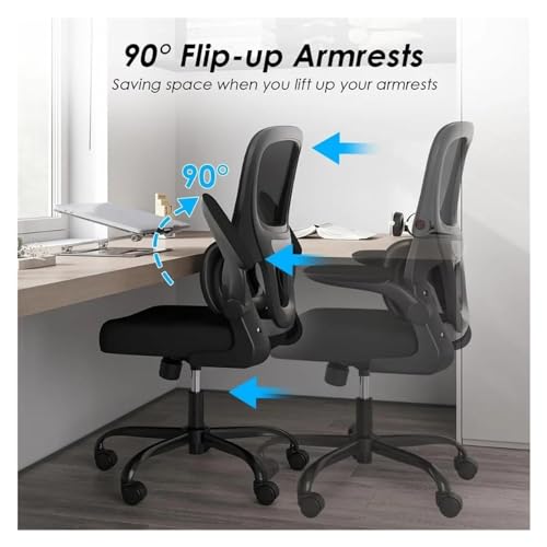 Chaise de bureau ergonomique à roulettes réglable pour adulte - 4