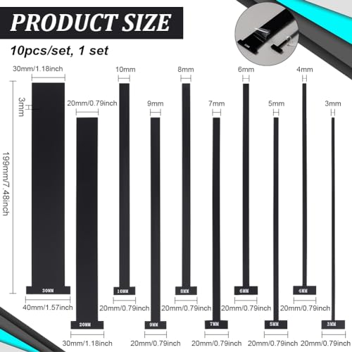 BENECREAT 10pcs Acrylic Bookbinding Spacer Tools Handmade Tools Bookbinding Supplies - Image 2
