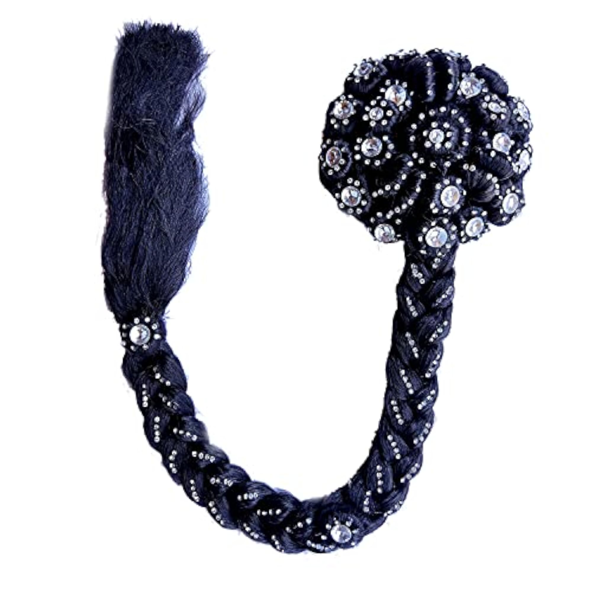Wig Juda Choti Hair Extension with Intricate Stone Work