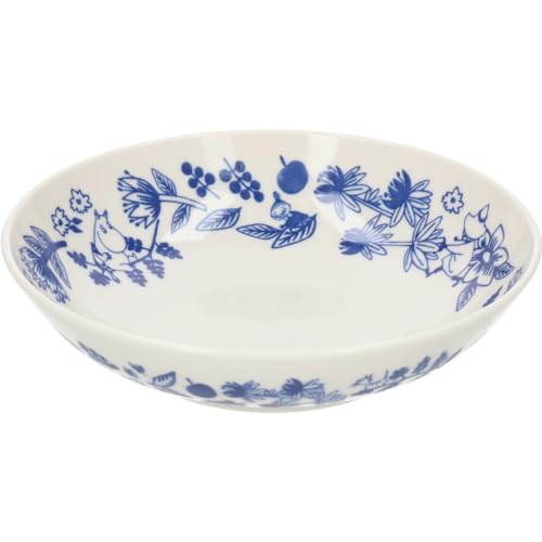 ????(Yamakasyoten) Moomin Blue Flora Ceramic 17 Bowl Cobana
