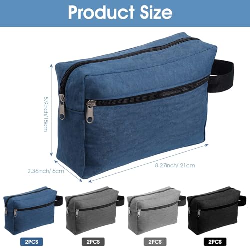 8 Pcs Travel Toiletry Bag for Men Waterproof Grooming Bag Portable Cosmetic Storage Makeup Pouch Organizer with Large Capacity Groomsmen Gifts for Wedding Day2