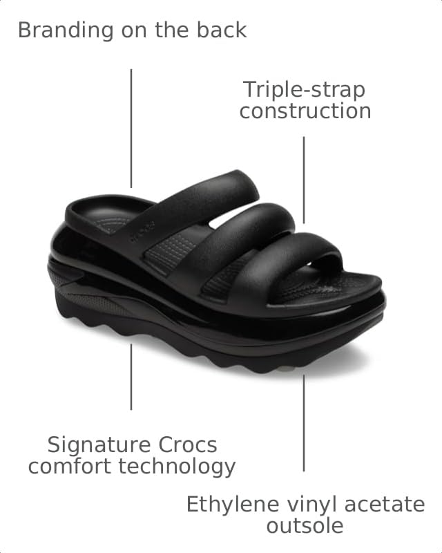 Image of Crocs unisex-adult Mega Crush Triple Strap Sandal